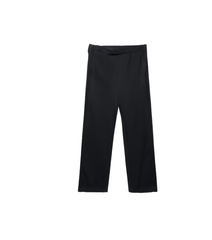 [871]GGMM    V-neck fashionable 2-piece women's black professional and sexy workwear outfit with flared pants