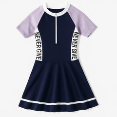 [046]MS Children's Swimsuit Girls Summer Small, Medium and Large Kidsren 2024 New Style Princess Swimsuit Baby One-Piece Quick-Drying Swimsuit