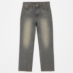 [050]MS Men's Trendy Brand Washed Denim Jeans Korean Style Loose Wide-Leg Casual Pants Retro American Yellow Mud Pants Men's Style