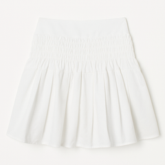 [051]MS Hollyii French Sweet High-Waisted Versatile A-Line Skirt 2025 Spring and Summer New Ruffled Hem Skirt