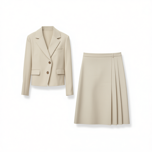 [196]GG     Professional Interview Suit for Women Petite Formal Set Commuter Workplace Teacher Coat for Women