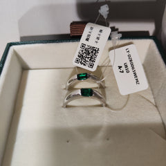[841]G   【SOOMI Gilded】Lab-Created Emerald Ring  Green Gemstone Ring Unisex Couple's Matching Rings