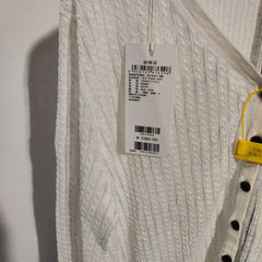 [702]G    [Carnival Price] EFVEE V-neck linen sun-protection cardigan for women, summer hollow-out ribbed knit air-conditioning shirt