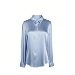 [733]G     Qingshanji 6A Grade Silk Women's Shirt  100% Mulberry Silk Commuter Top Double-sided Wear