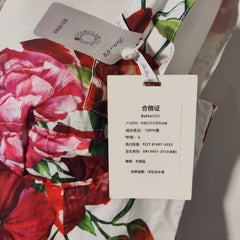 [583]GG     Charming and Bright Printed Spliced Corset Dress with Fish Bone Back for Women in Summer