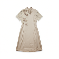 [680]G   Letiru "Chu Zhen" Mother's Wedding Banquet Gown, Bridal Mother Attire, New Chinese Style Light Luxury Elegant Dress (New Arrival)