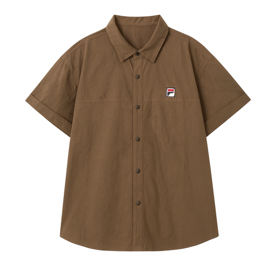 [115]JS Japanese Style Retro Vintage Short-Sleeved Shirt for Women Summer Loose Casual Lapel Design Niche Half-Sleeved Shirt