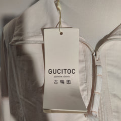 [906]G   Gucitoc Unisex! Women's Windbreaker with Back Letter Embroidery, Standing Collar Jacket,