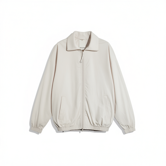 [906]GG     Women's Windbreaker with Back Letter Embroidery, Standing Collar Jacket