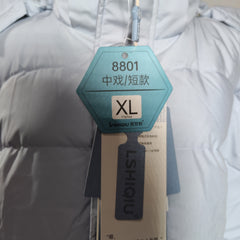 [504]G    Liangshi Autumn Winter Down Jacket Unisex Short Style Thickened Stand Collar Puffer Loose Fit Couple's Coat
