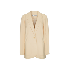 [730]GG      Warm & Flattering Soft Pastel Yellow Blazer for Women, Professional and Commuting Wear