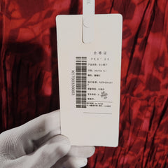 [574]N PKH.HK Trend HK.A New Summer Eye-catching Red! Fashionable Irregular Wrinkled Layered Flared Elastic Waist Skirt