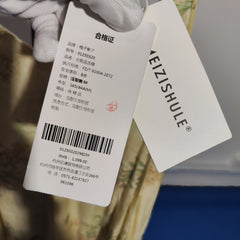 [491]N Ripe Plum New Chinese Style Lazy Atmosphere Print Dress Women's Summer Resort Style A-line Large Hem Floral Dress