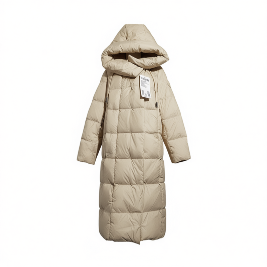 [386]GG   Winter New Arrival Feminine Slim-Fitting Hooded Over-Knee Long Down Jacket