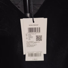 [110]G   [Carnival Price] Vero Moda Women's Dress Velvet Mesh Patchwork Slimming Little Black Dress Elegant and Graceful