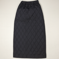 [127]GS    Retro Solid Color Checkered Quilted Warm Women's Winter New Collection High-Waisted Loose Mid-Length A-Line Skirt