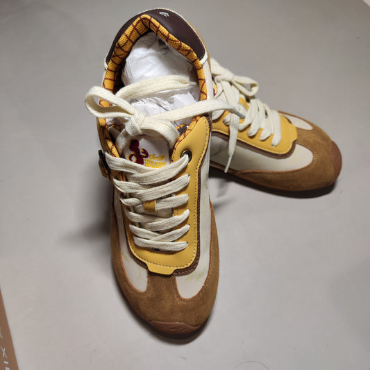 [292]GM   height-increasing vintage German training shoes for women, new style white casual sports shoes