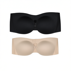 [348]G    [Carnival Price] Zhu Xudan's Same Style Xinmian Second Generation Front-Closure Bandage Bra for Women, Small Chest Push-Up Seamless Non-Slip Strapless Bra