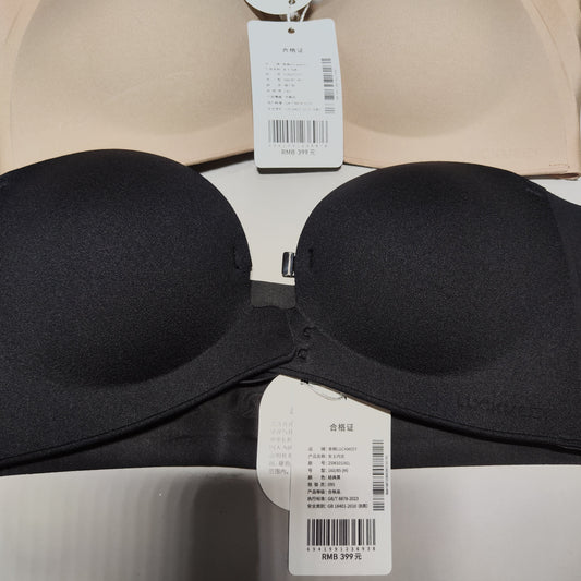 [348]GM    Closure Bandage Bra for Women, Small Chest Push-Up Seamless Non-Slip Strapless Bra