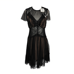 [066]GG      Luxury Feminine Lace Sexy Hollow-Out Waist-Cinching Slimming Short Dress Skirt