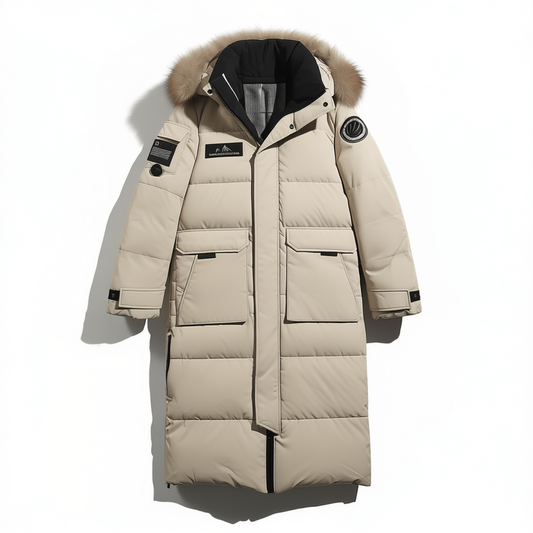 [166]G   China Goose Down Jacket Long Extra Cold-Resistant Workwear Three-in-One White Goose Down  Winter Couple Collection Super Warm