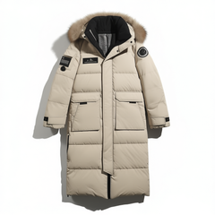 [166]G   China Goose Down Jacket Long Extra Cold-Resistant Workwear Three-in-One White Goose Down  Winter Couple Collection Super Warm