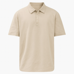 [147]GS  BGYO American Casual Textured Short-Sleeve Polo Shirt Men's Oversized Crew Neck Heavyweight 260g Premium T-Shirt Summer