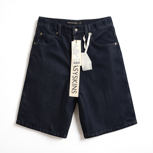 [181] FANTASYSKINS Lyocell Enzyme-Washed Raw Denim Jeans / Airy Mid-Rise Long Pants or Slightly A-Line Mid-Length Shorts