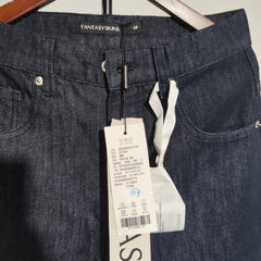 [181] FANTASYSKINS Lyocell Enzyme-Washed Raw Denim Jeans / Airy Mid-Rise Long Pants or Slightly A-Line Mid-Length Shorts