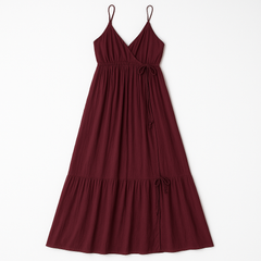 [168]NS 2025 Spring Plus Size Loose Pleated Strap Dress - High-Quality, Elegant, Slimming New Style