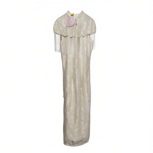 [736]MM  High-end Champagne Chinese-style Qipao & Evening Gown, Traditional Style Dress for Marriage Registration, Bridal Toast & Homecoming Banquet