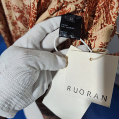 [402]G   RUORAN Spring and Summer Resort Style Old Money Style 100% Silk Elegant and Sophisticated Dress