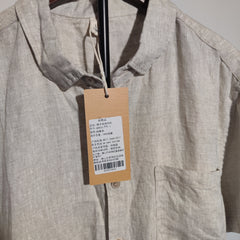 [920] Men's Linen Suit: Long-Sleeved Casual Loose Cotton-Linen Shirt and Pants Set, Thin Summer Style, White, for Spring and Autumn