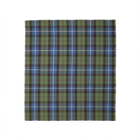 [905]GM    270cm Length 115cm Width UK Robust Blue-Green Checkered Crisp Cotton Fabric