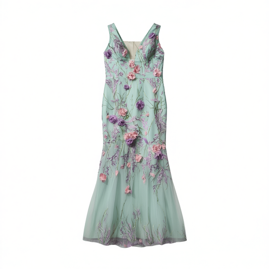 [731]GM   Luxurious Evening Gown with Halter Design, Ideal for Banquets and Coming-of-Age Ceremonies, Featuring a Lightweight Tulle Mermaid Silhouette for Brides-to-Be on Their Wedding Morning
