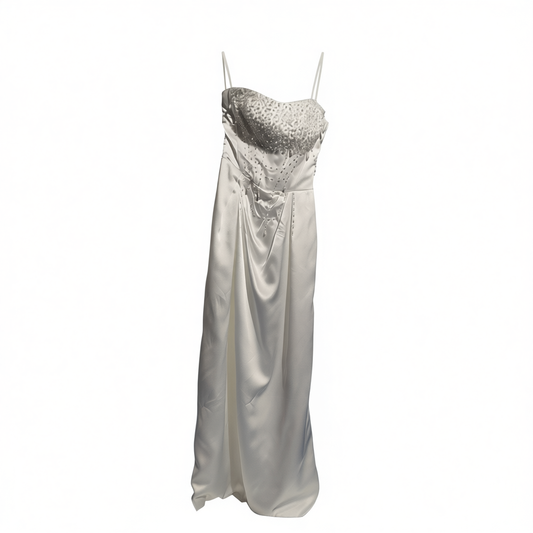 [390]N French Satin Evening Gown Bride High-End Light Luxury Niche Bridal Welcome Gown High-End Strapless Light Wedding Dress Evening Gown