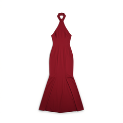[902]N Red Mermaid Bridal Evening Dress Slimming Engagement Bridal Ceremony Elegant Style Dress