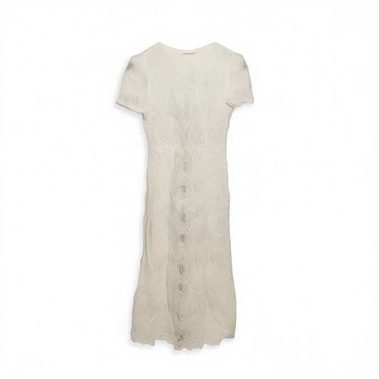 [069]NM  French Aristocratic Dresser Lace Round Neck Short Sleeve Long Dress, This Year Fashionable Beautiful Dress