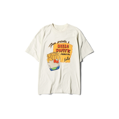 [833]GG   Unisex Heavy Industry Fun French Fries Graffiti Fashion Summer Short Sleeve T-shirt