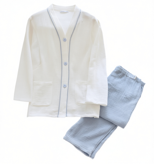 [189]GM   Next Kiss UK Muslin Postpartum Lightweight Summer Sleepwear Set for Spring and Summer Postpartum Breastfeeding Pregnancy