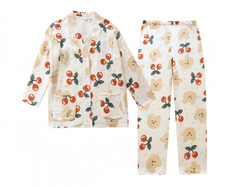 [445]GG   UK Next Kiss Muslin Postpartum Lightweight Summer Sleepwear Set for Spring and Summer Maternity Breastfeeding Pregnant Women