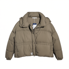 [395]G    TAKEANAP Women's Short Down Jacket Winter Hooded Warm White Duck Down Puffer Coat for Petite