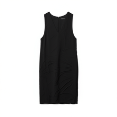 [360]G    TR* Same Style Black Slip Dress Quiet Luxury Old Money Relaxed Loose Black Sleeveless Dress