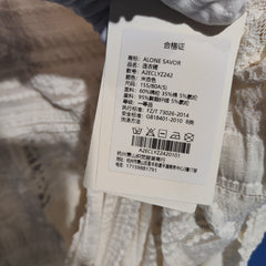 [560]G    Long Xi'er French-style hollow-out pleated splicing dress, women's summer high-end design sense medium and long-length skirt Z24242