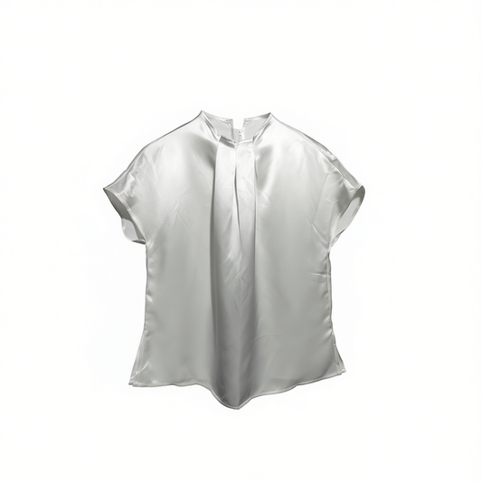 [609]G    Dear White Original "Lily of the Valley" Red French Acetate Satin High-End clothing