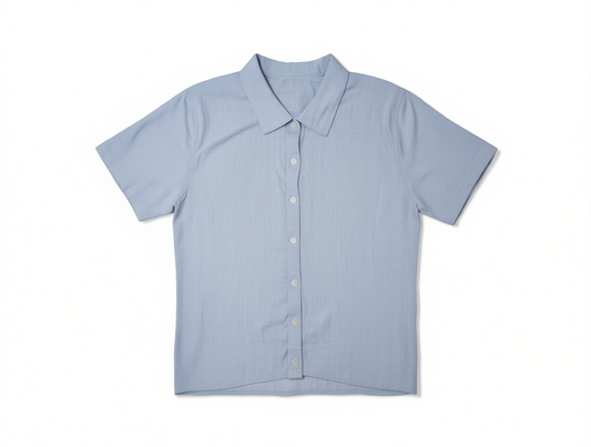 [960]MM Willow Fluff | Breath and Paper Gauze ~ Curated Lyocell & Cotton 'Fresh Summer' Short Sleeve