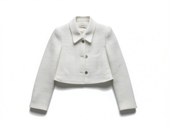 [390]GG    MandyZhang High-End Princess Style Flower Gauze Small Fragrance Fashion Set Dress Women's Spring White Short Jacket