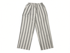 [575]GM   COUNTONME Relaxed and Comfortable / Summer Lazy Resort Style Linen Striped Wide-Leg Pants Elastic Waist Casual Pants