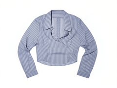 [026]MG  XINYI [Blues Aesthetics] Spring Striped Shirt + High-waisted Skirt Slimming Two-piece Set X625A02094