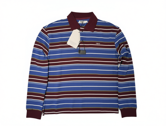 [823]GM In Stock GROVE Women's Preppy Style Color-Blocked Striped Long-Sleeved POLO Shirt, Same as Che Jingyuan and Yang Caiyu's Style